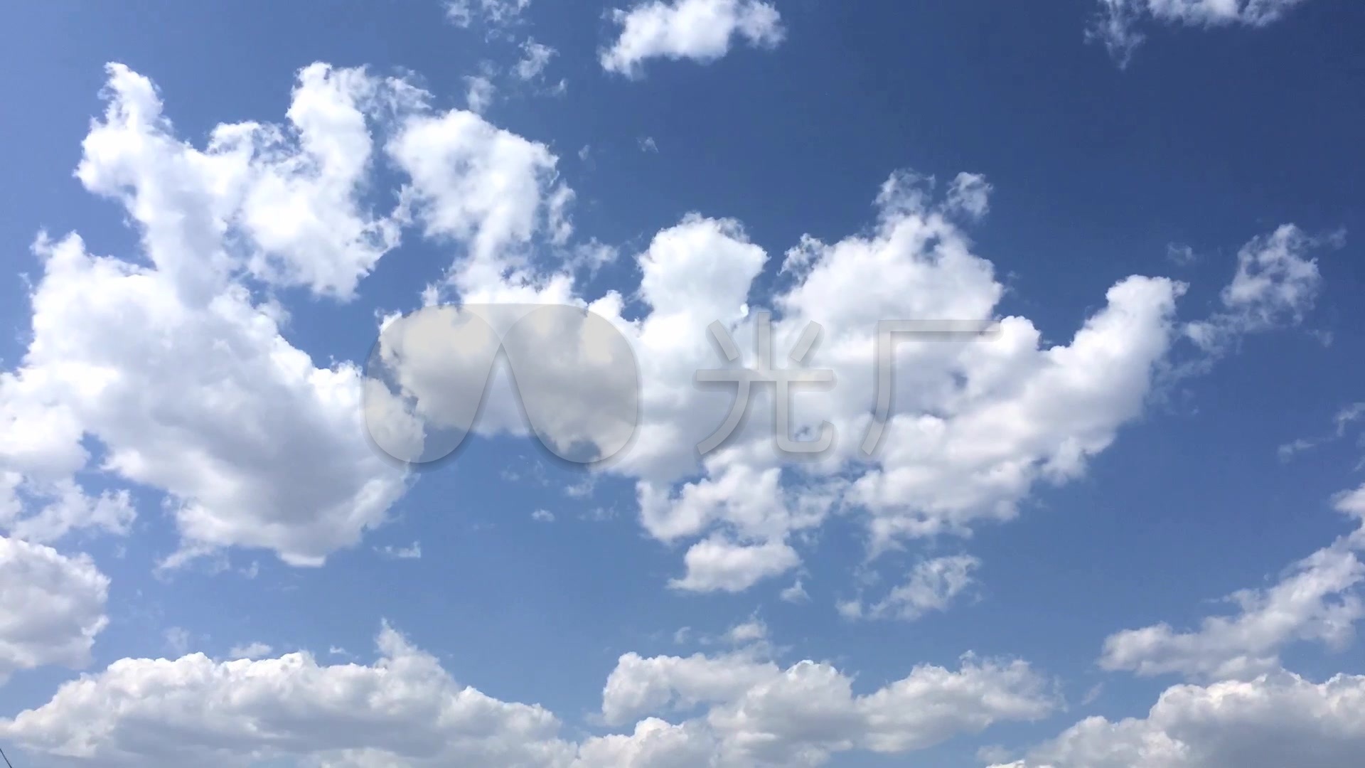 蔚蓝天空美丽白云1_1920x1080_高清视频素材下载(编号