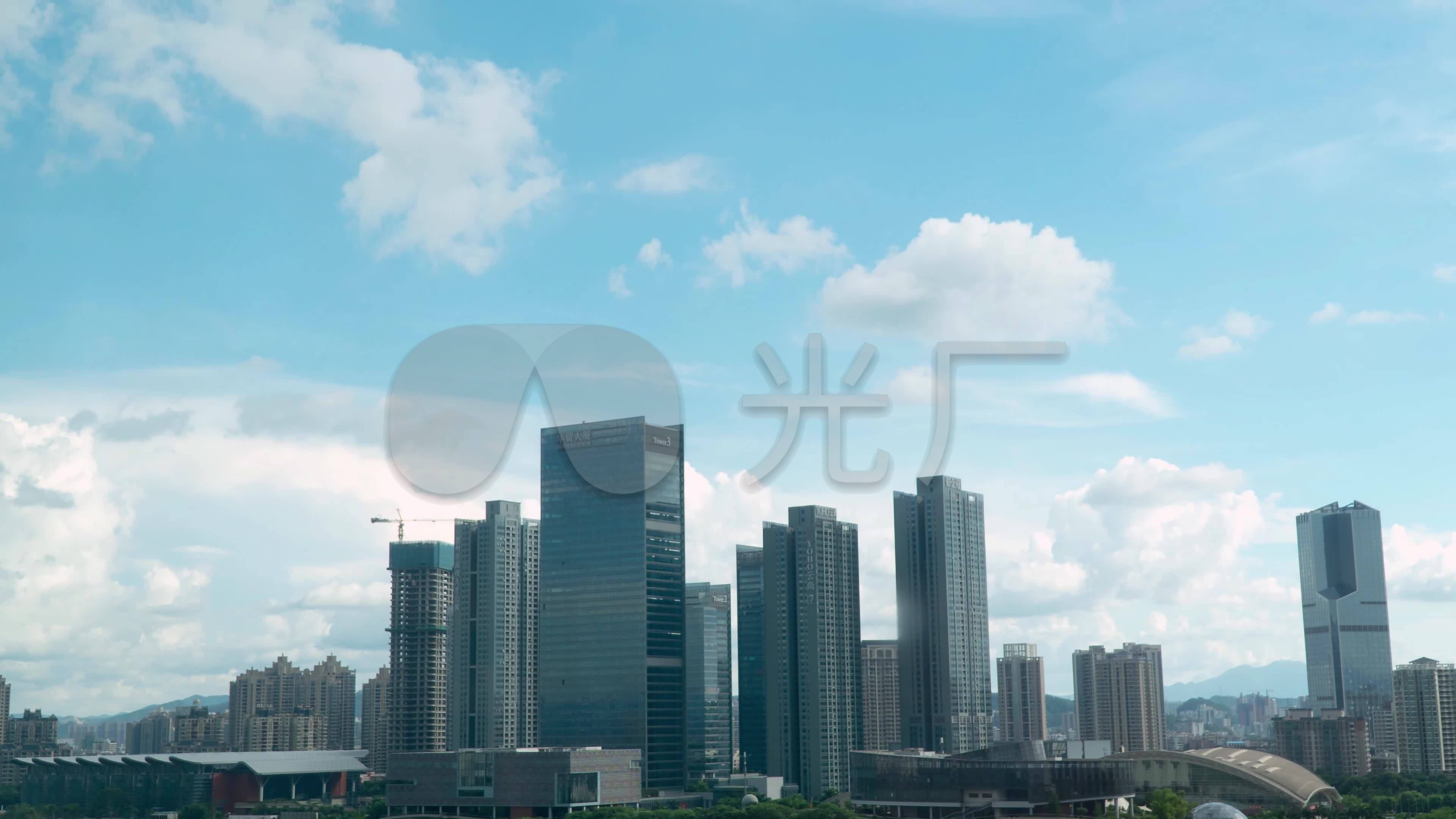 4k广东省惠州市华贸佳兆业中心高榜山日落