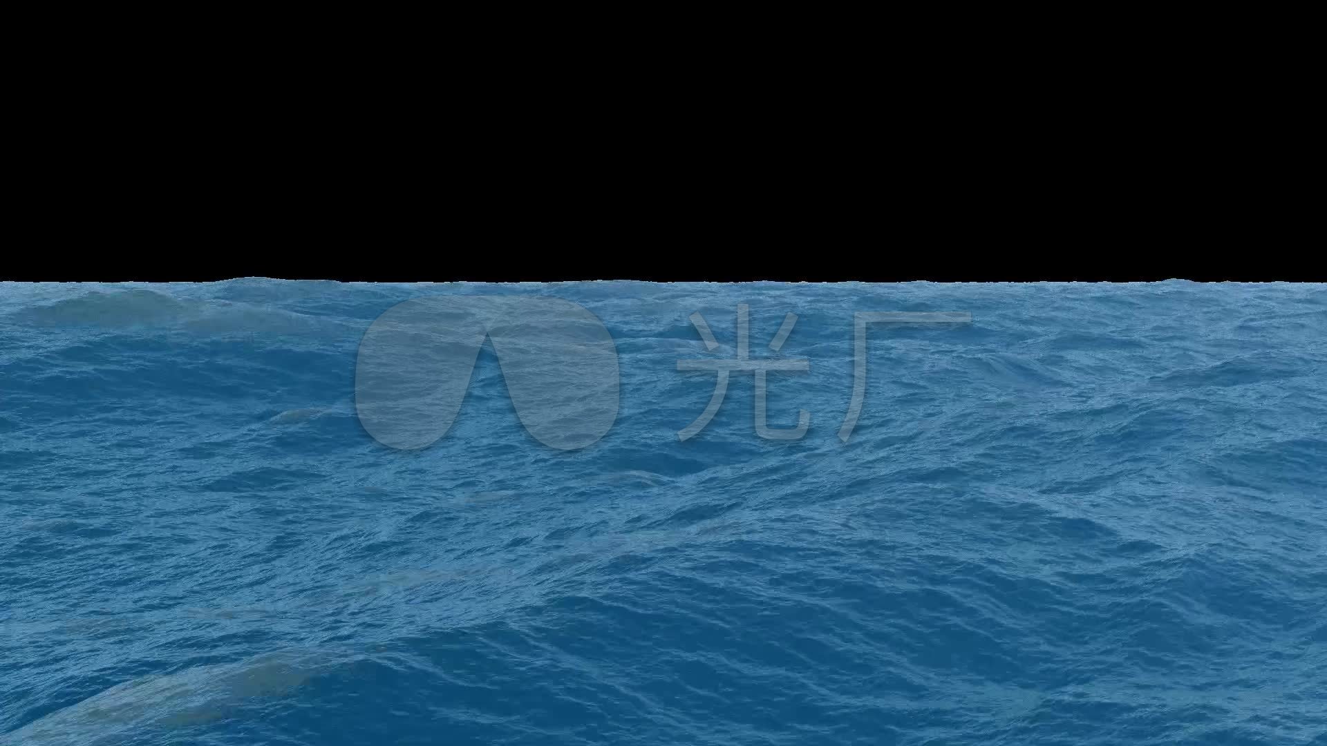 唯美大海波浪背景黑色版
