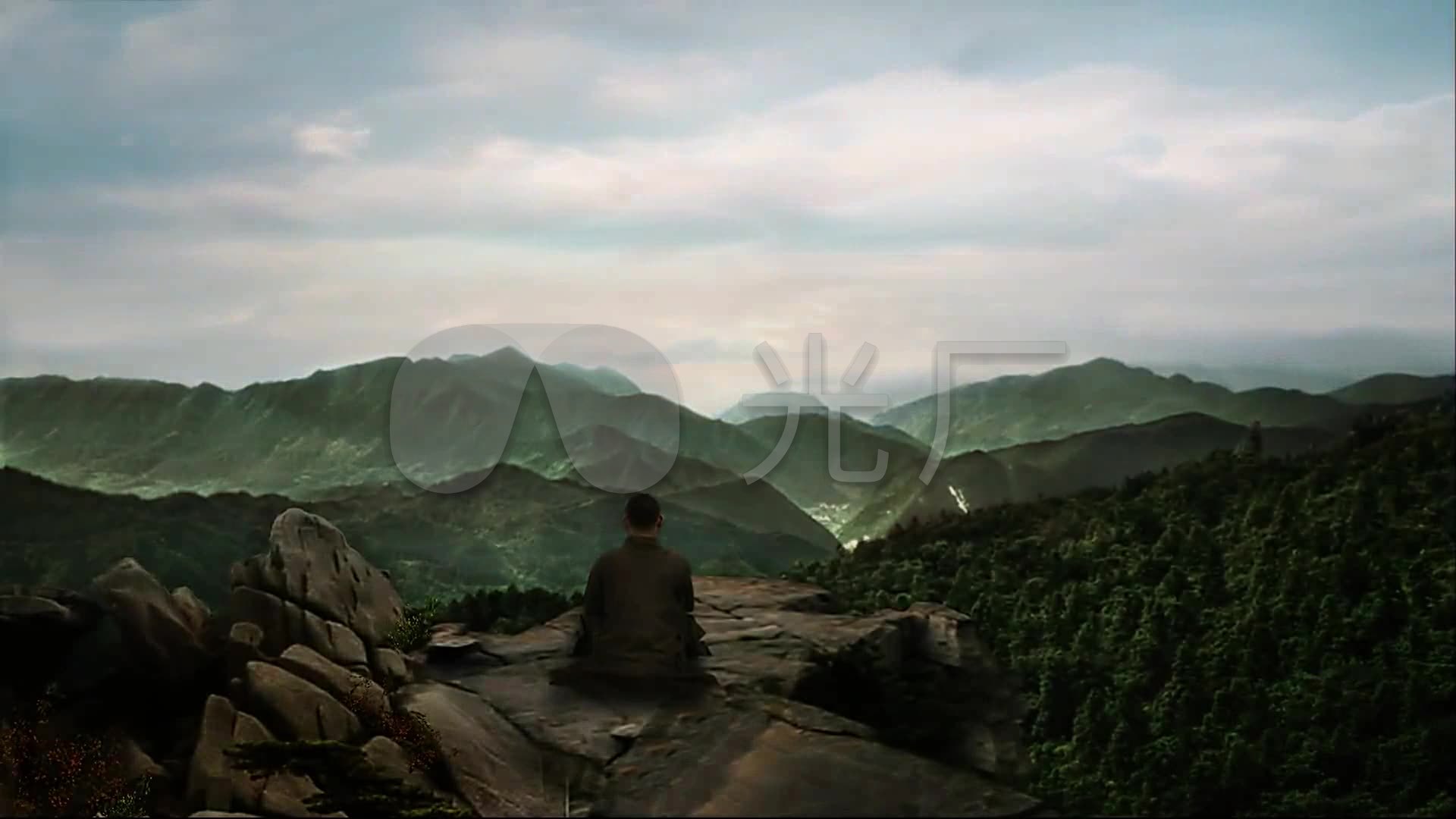 视频素材 舞台背景 场景背景 打坐禅修修行觉悟四季轮换  来自视频