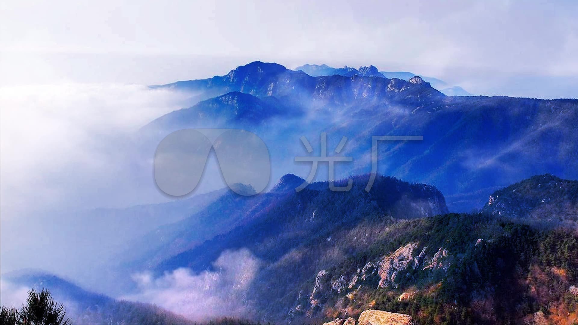 歌曲(沂蒙山小调)舞台背景