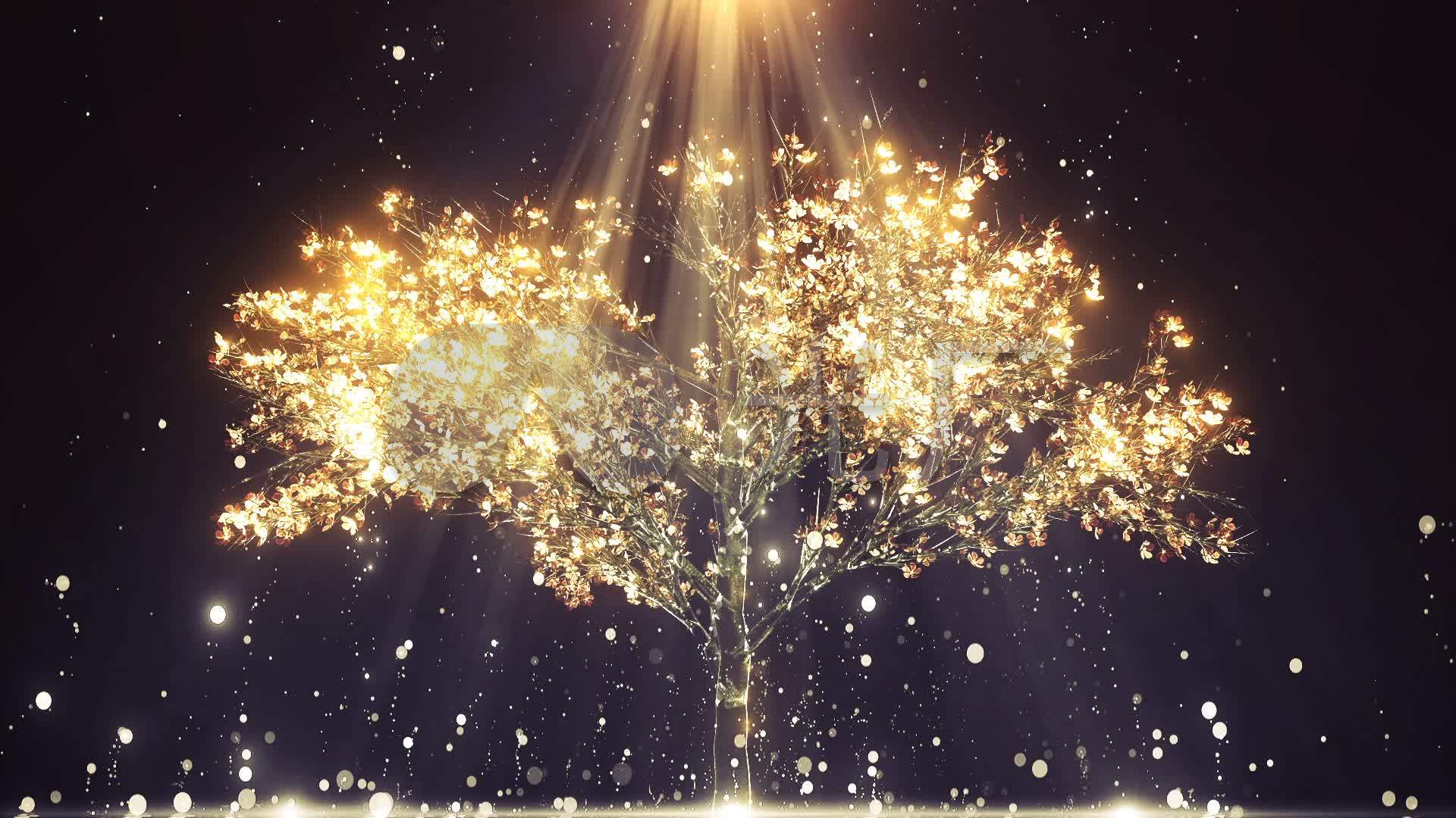 【原创】浪漫唯美梦幻水晶火树银花粒子背景