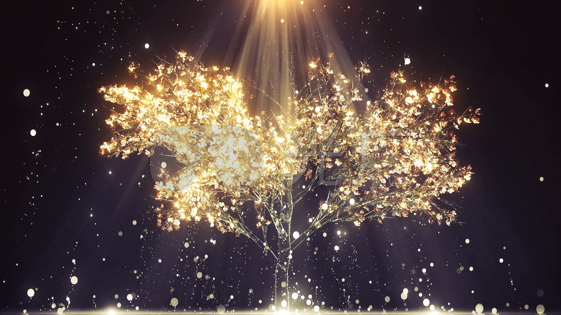 【原创】浪漫唯美梦幻水晶火树银花粒子背景