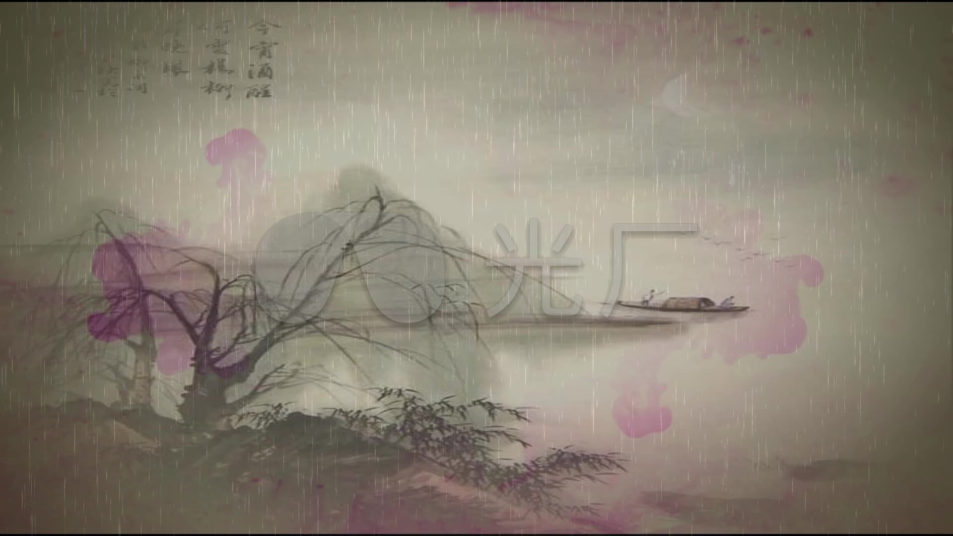 视频素材 舞台背景 配乐歌舞 雨霖铃刘栋升钟萱电影不要迷恋姐插曲