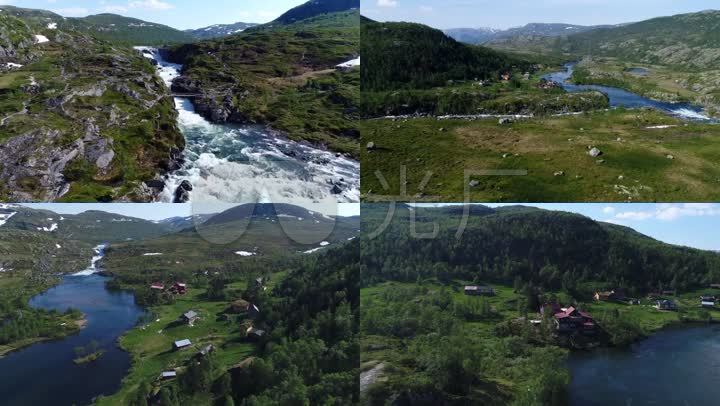 绿水青山河流旷野航拍风景大自然环保素材生态环境 【声明】vj师网