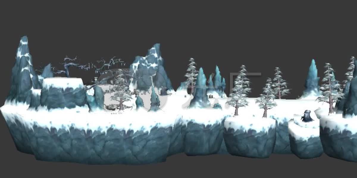 场景模型-卡通雪山_3dmax下载(编号:2669947)_3d模型
