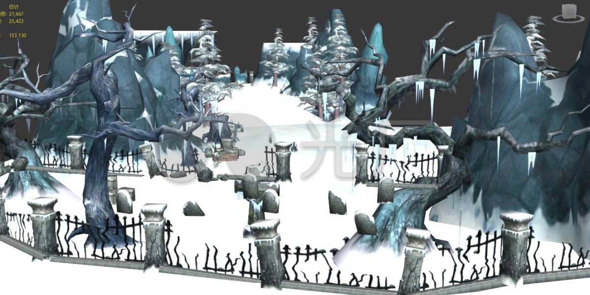 场景模型-卡通雪山_3dmax下载(编号:2669947)_3d模型