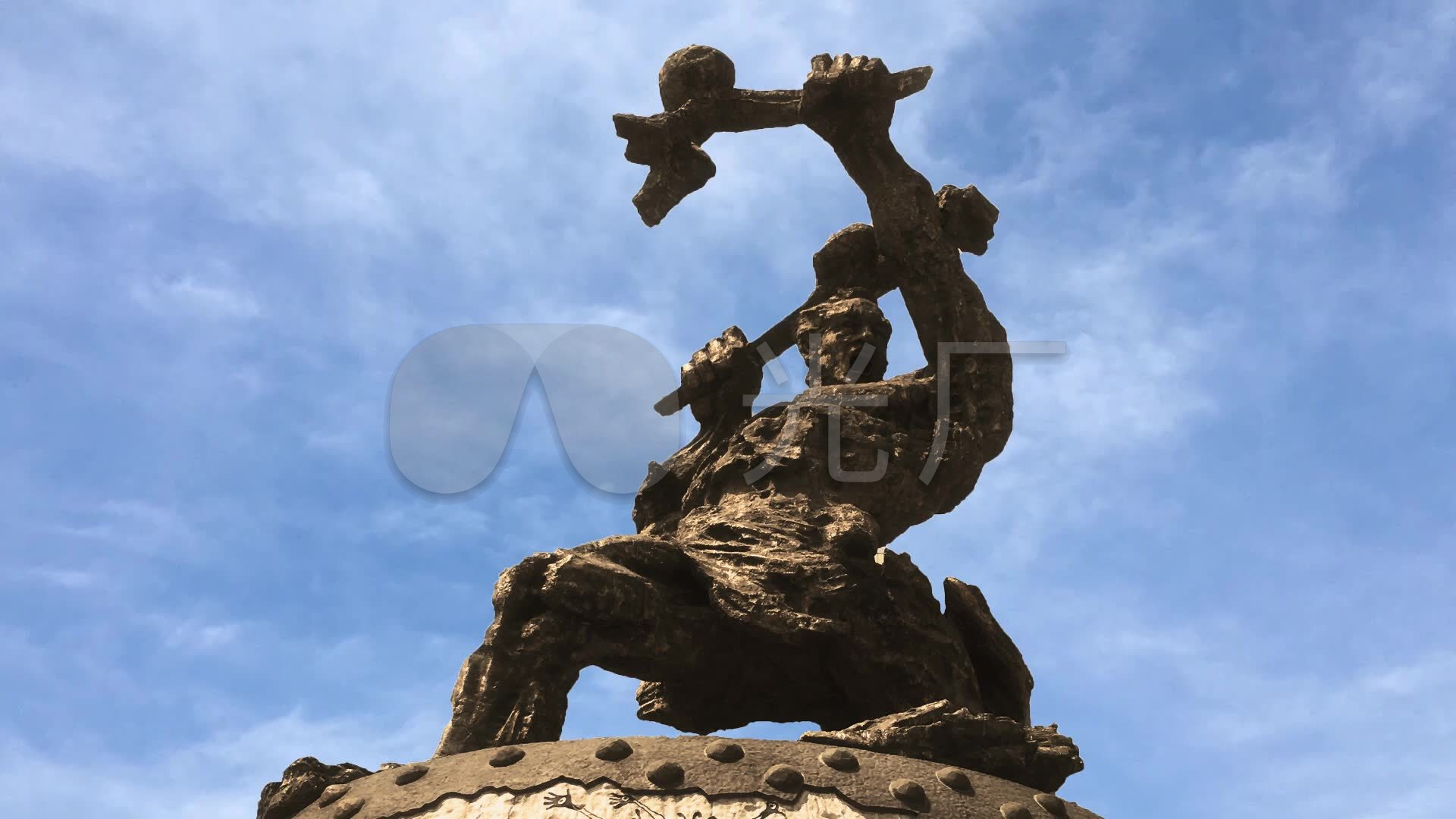开发区拓荒者雕塑_1920x1080_高清视频素材下载(编号