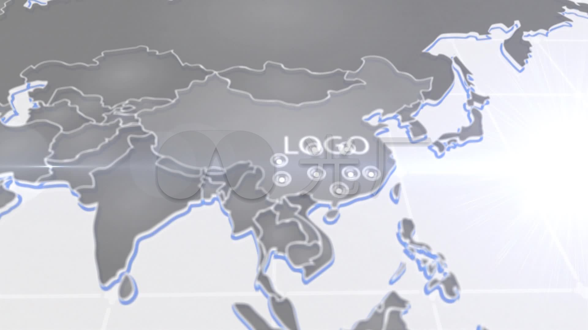 4K高像素时尚大气中国扩散到世界地图_1下载