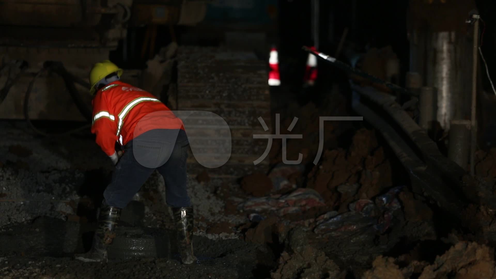 建筑工地夜间施工视频_1920x1080_高清视频素材下载