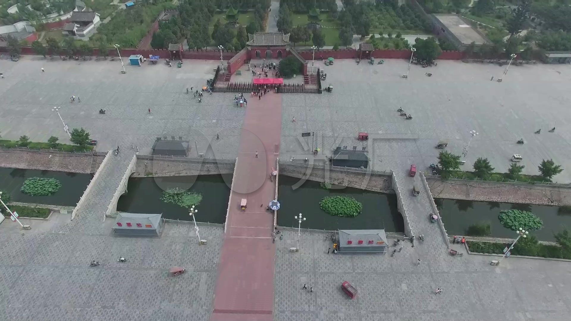 淮阳太昊陵古代陵园古代园林航拍风景