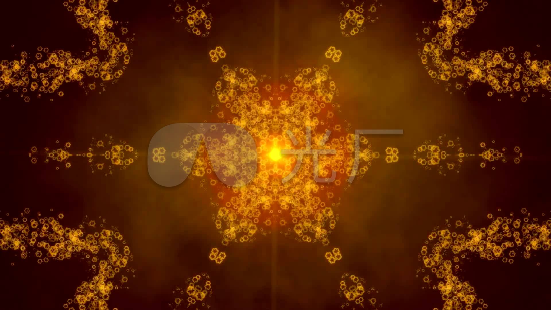 金色炫光粒子背景_1920x1080_高清视频素材下载(编号