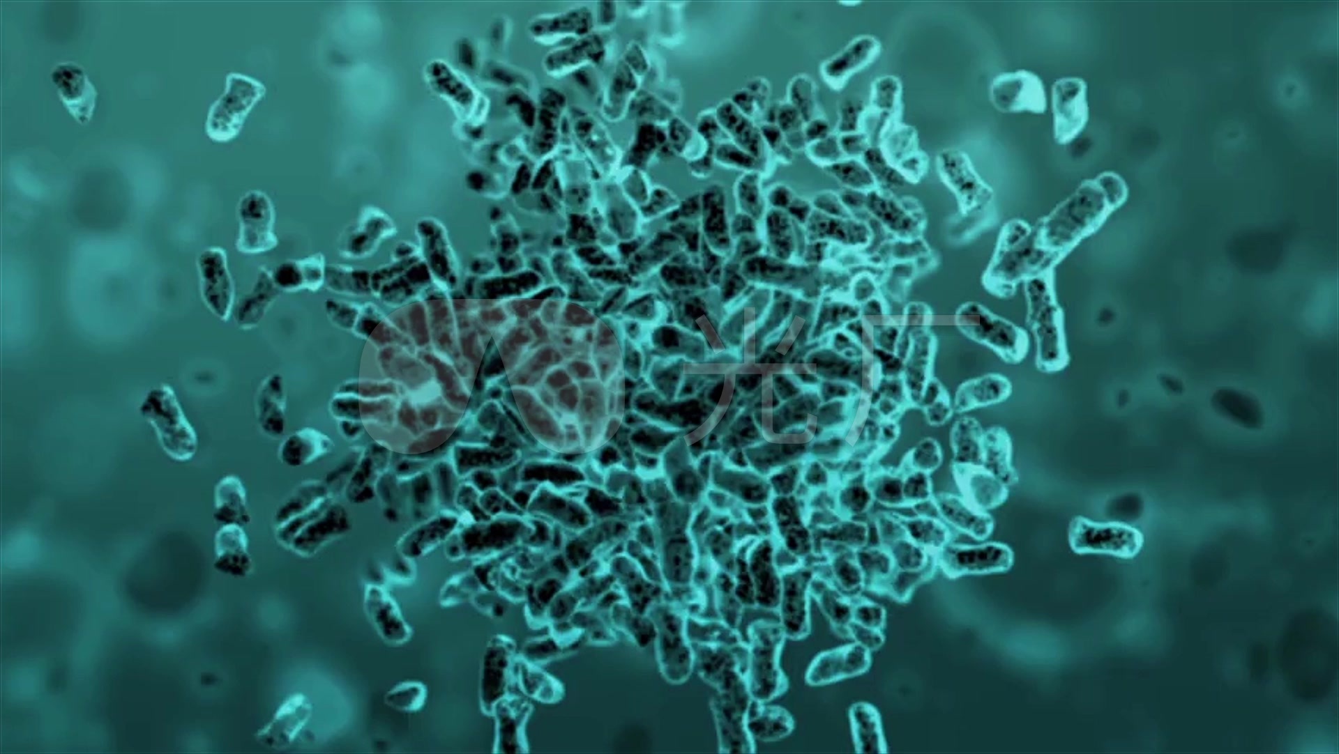 科技感显微镜微生物细胞分子