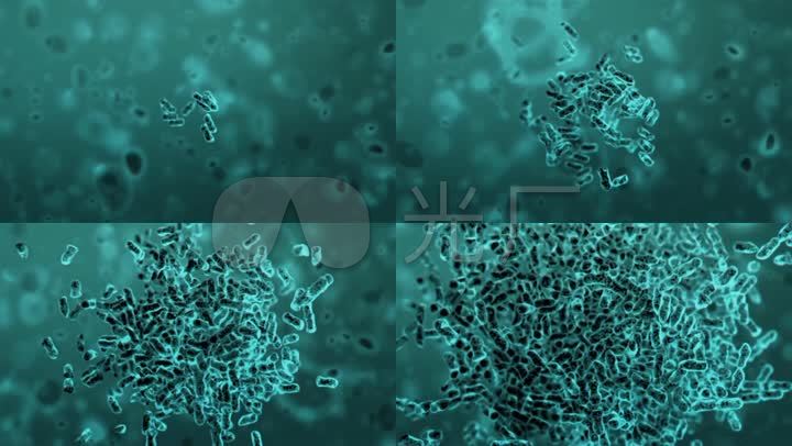 科技感显微镜微生物细胞分子