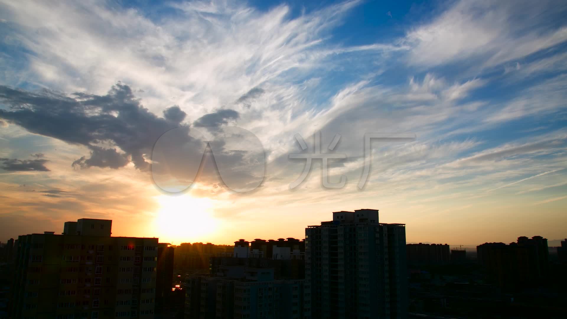 天空夕阳实拍_1920x1080_高清视频素材下载(编号:)