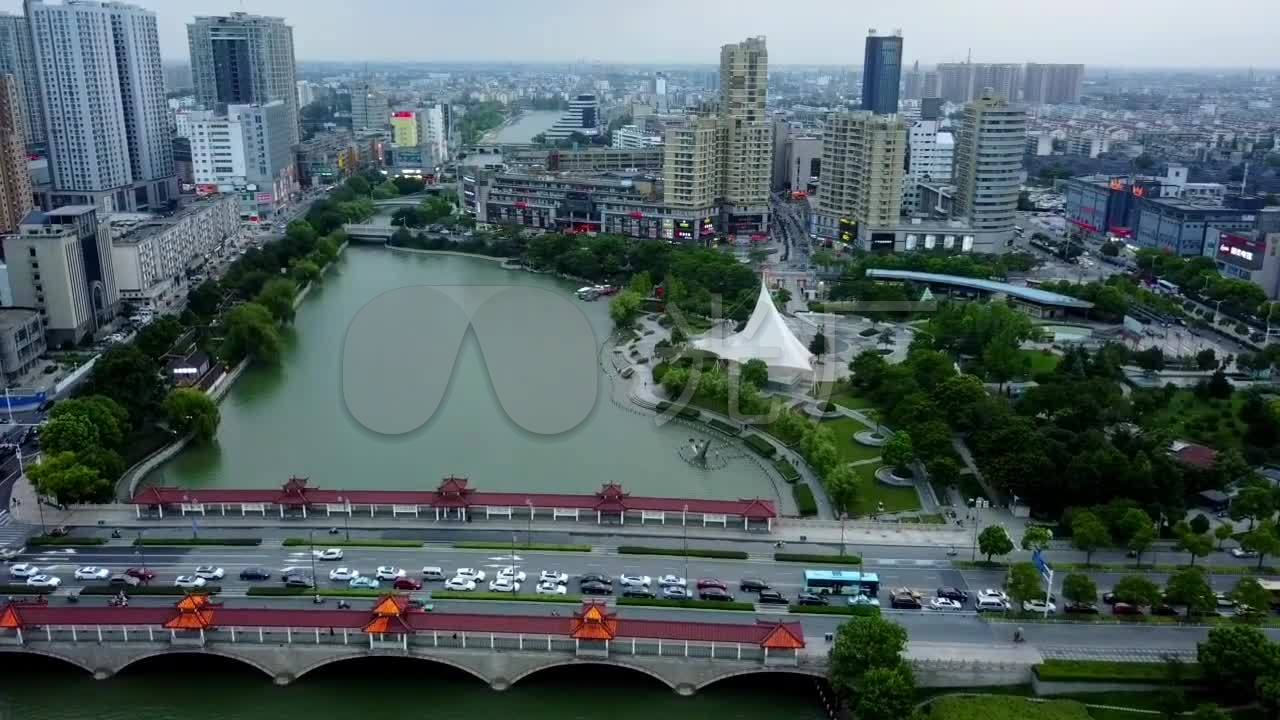 泰州航拍_1280x720_高清视频素材下载(编号:2689878)