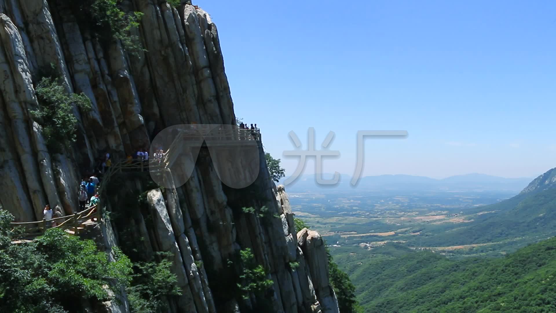 河南嵩山少林寺景区索道风光