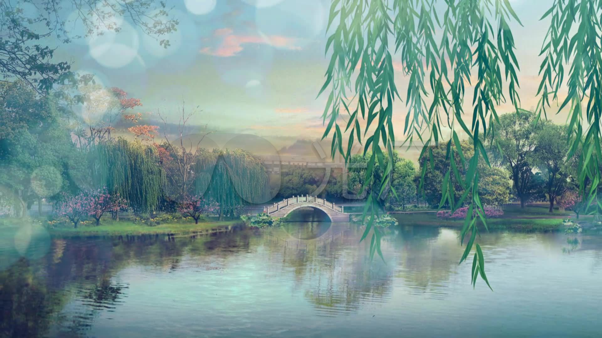 1920x1080中国风古典,中国风古典 中国风,乐曲,古桥_1920x1080_高清视频素材下载(编号
