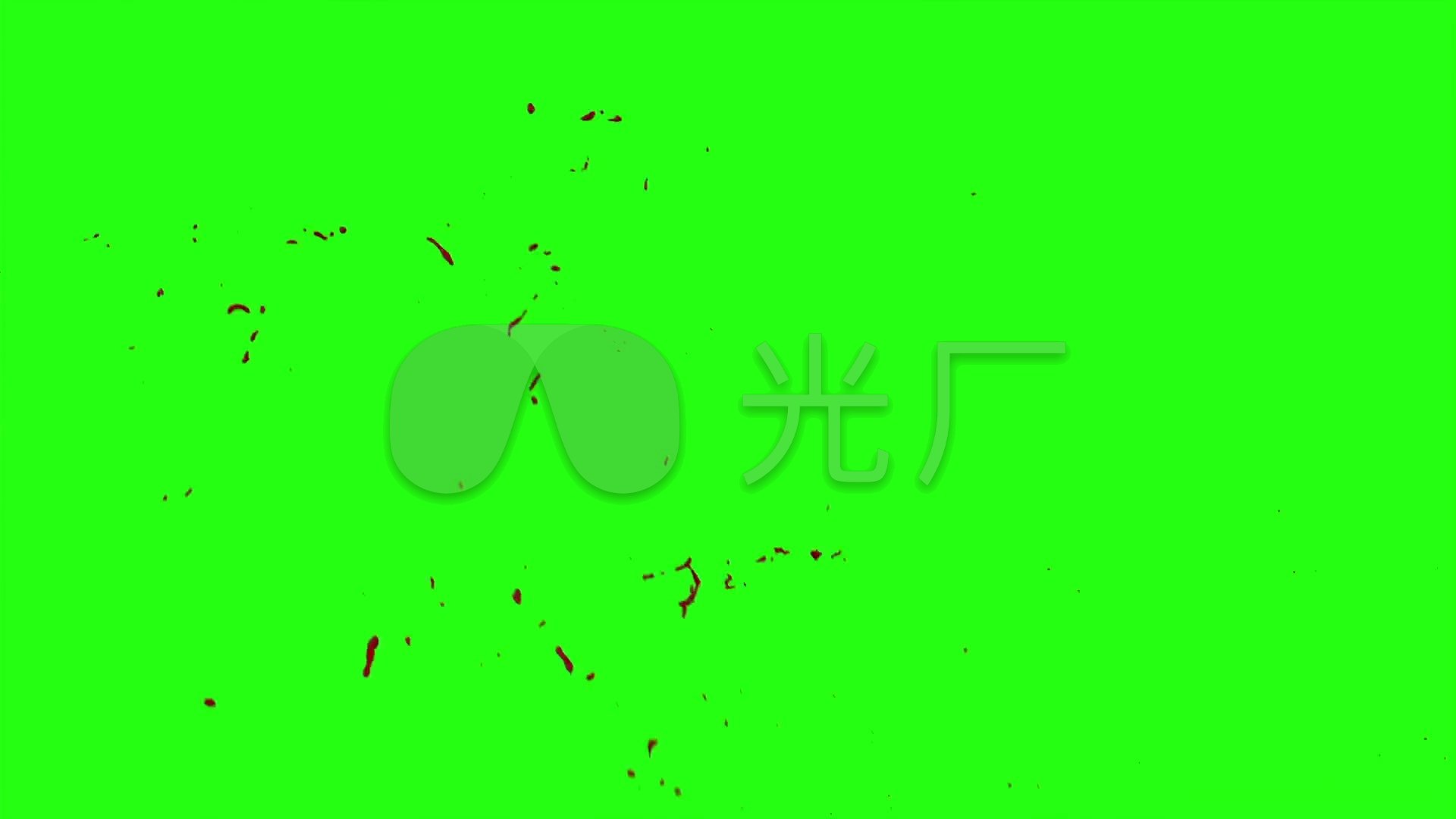 血液飞溅喷血溅血泼水绿布抠像素材