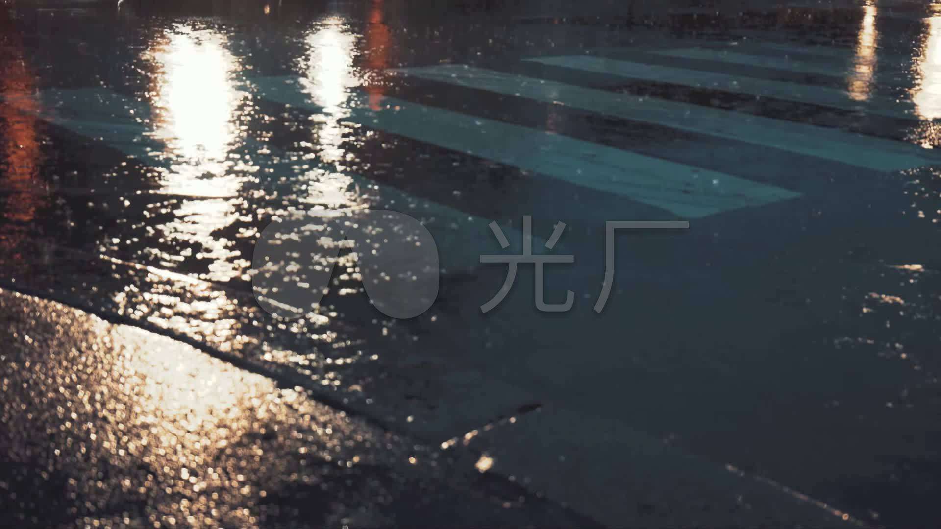 下雨马路,公路下雨,路面下雨_1920x1080_高清视频素材