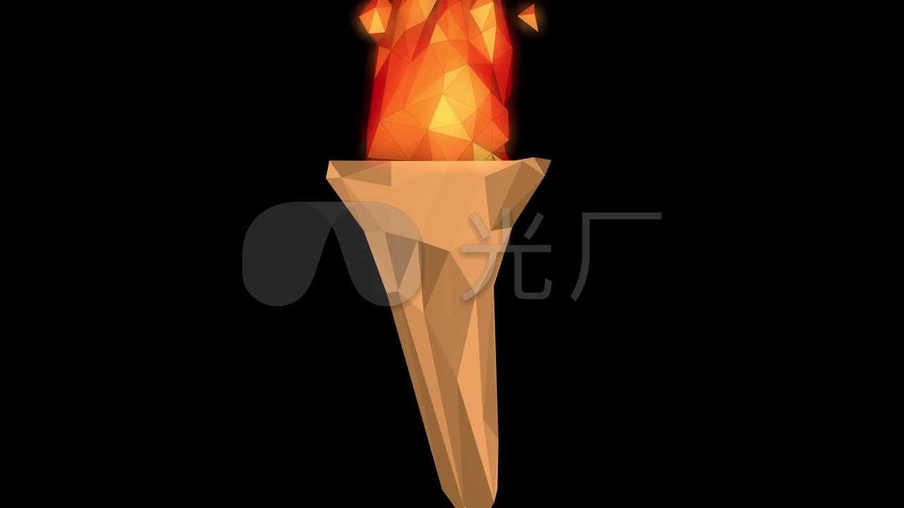 像素化火炬_c4d工程下载(编号:2696604)_3d模型_vj师网 www.vjshi.com