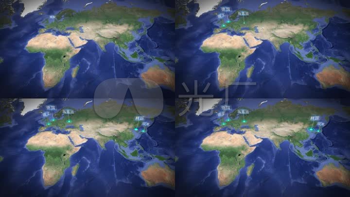 地图 地球定位 科技感