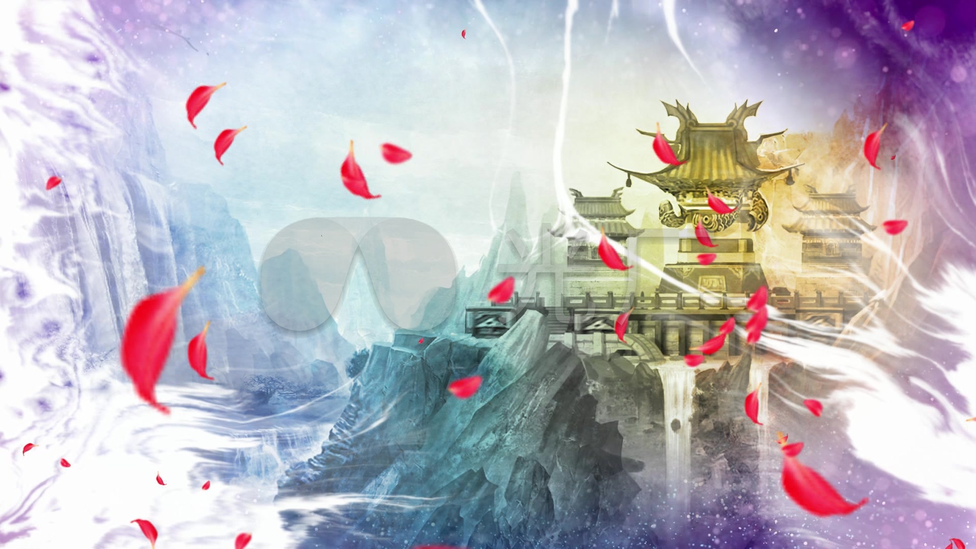 红颜旧配乐成品中国风古风水墨背景