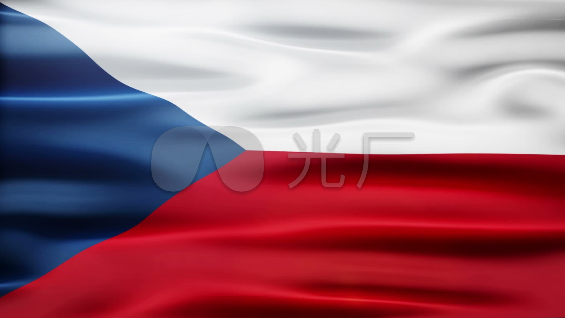 捷克国旗旗帜视频素材_1920x1080_高清视频素材下载