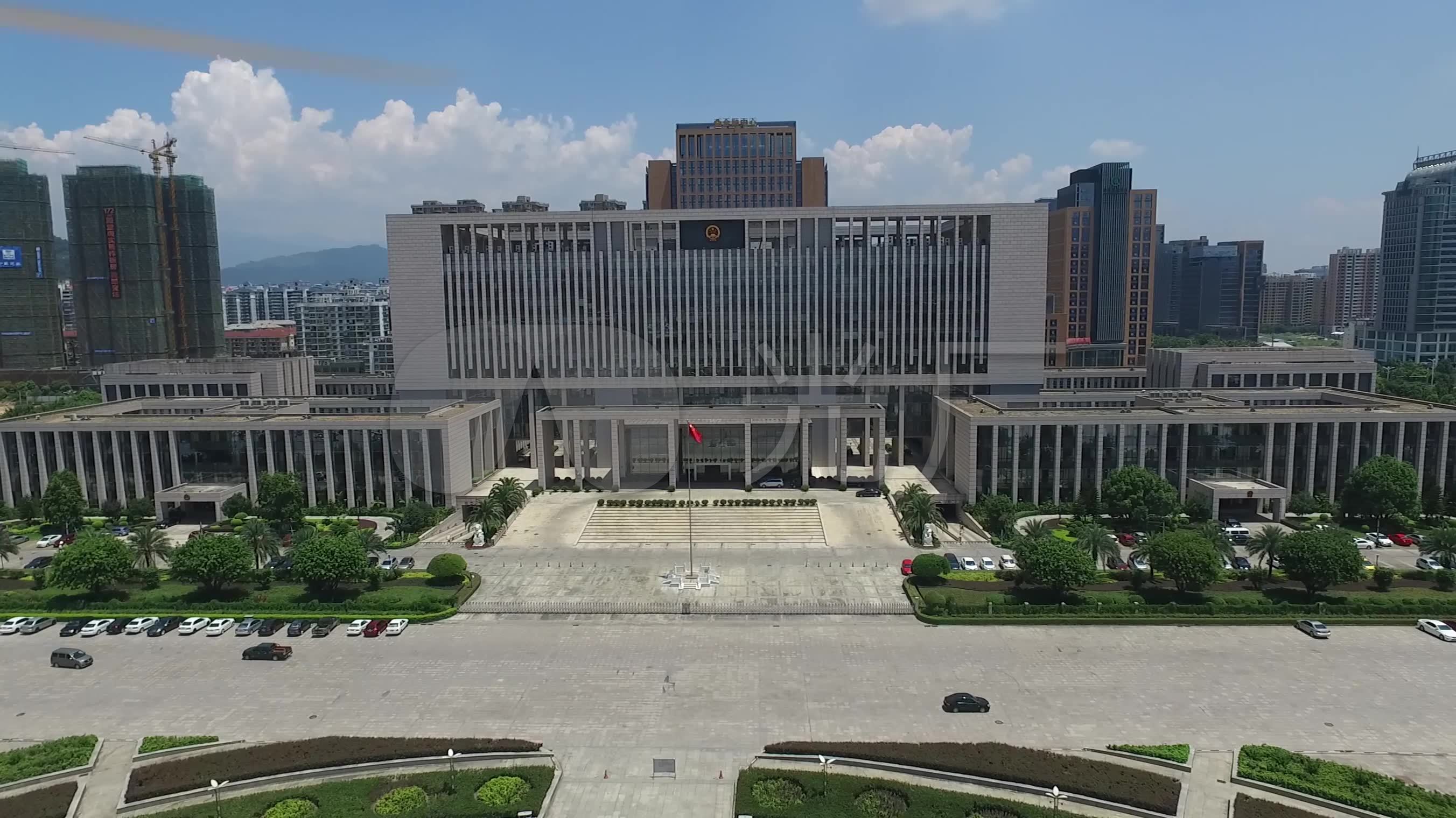 龙岩商会大厦龙岩市政府航拍2.