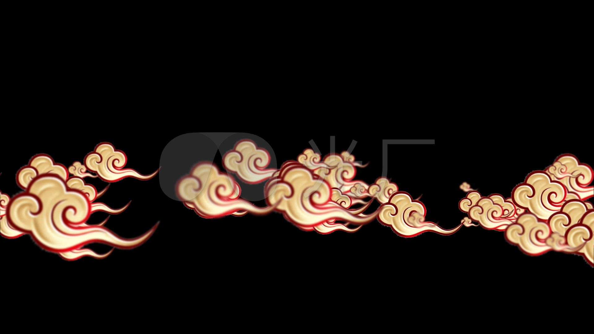 金色祥云飘动循环