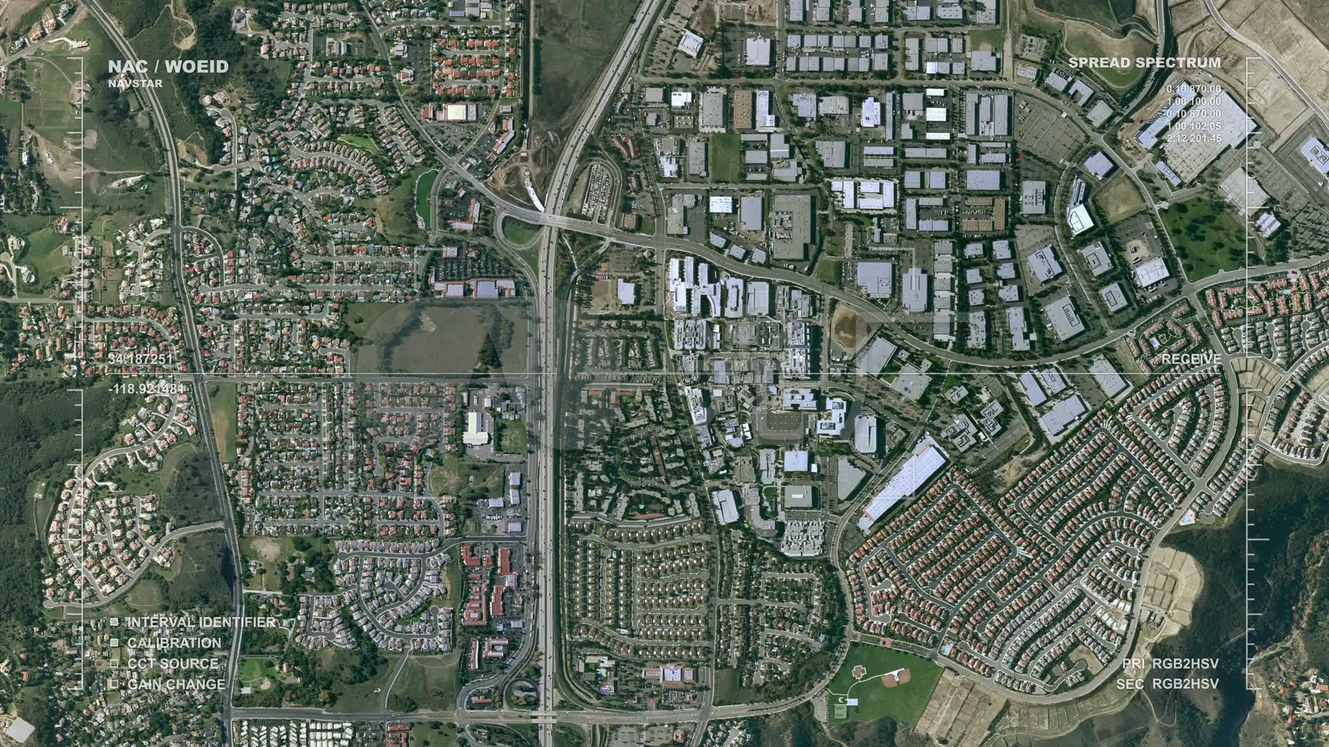 卫星地图航拍城市