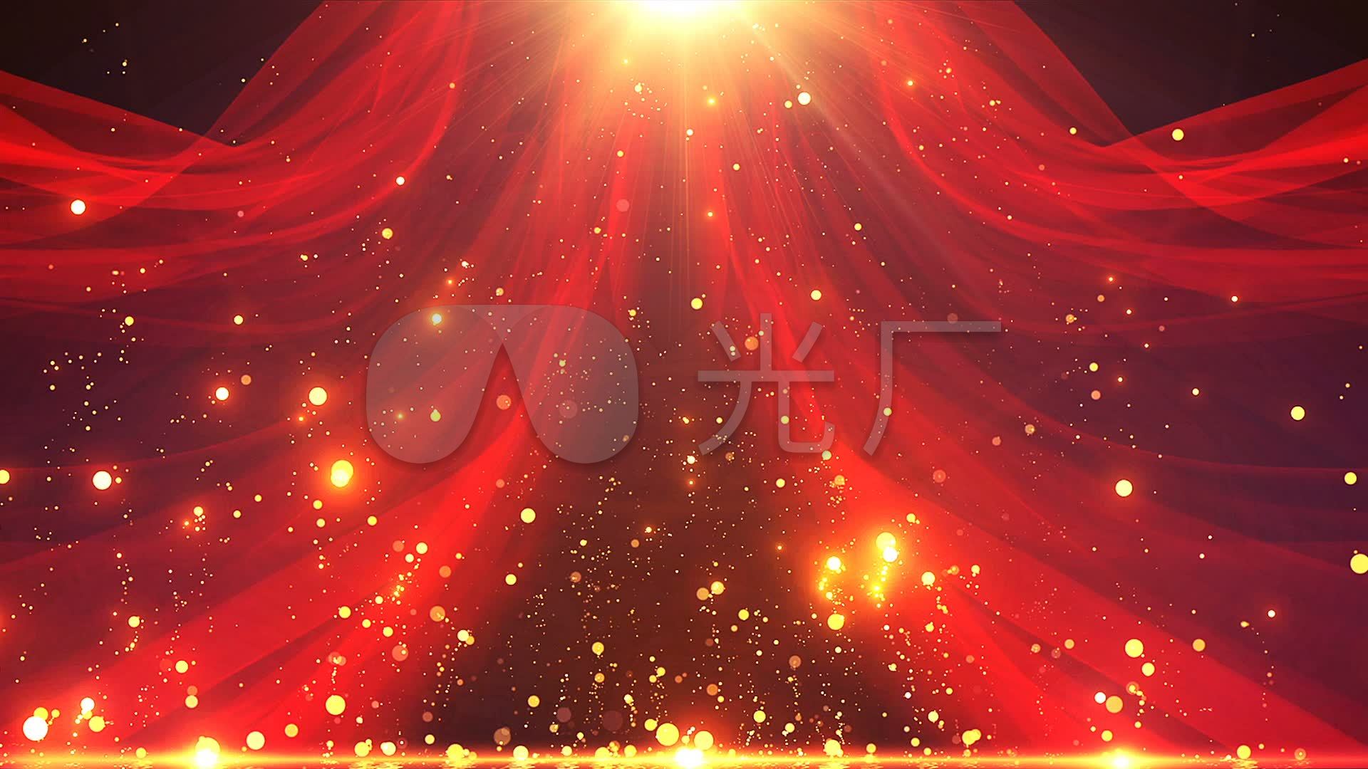 红色晚会撼大气颁奖上升粒子颁奖辉煌背景