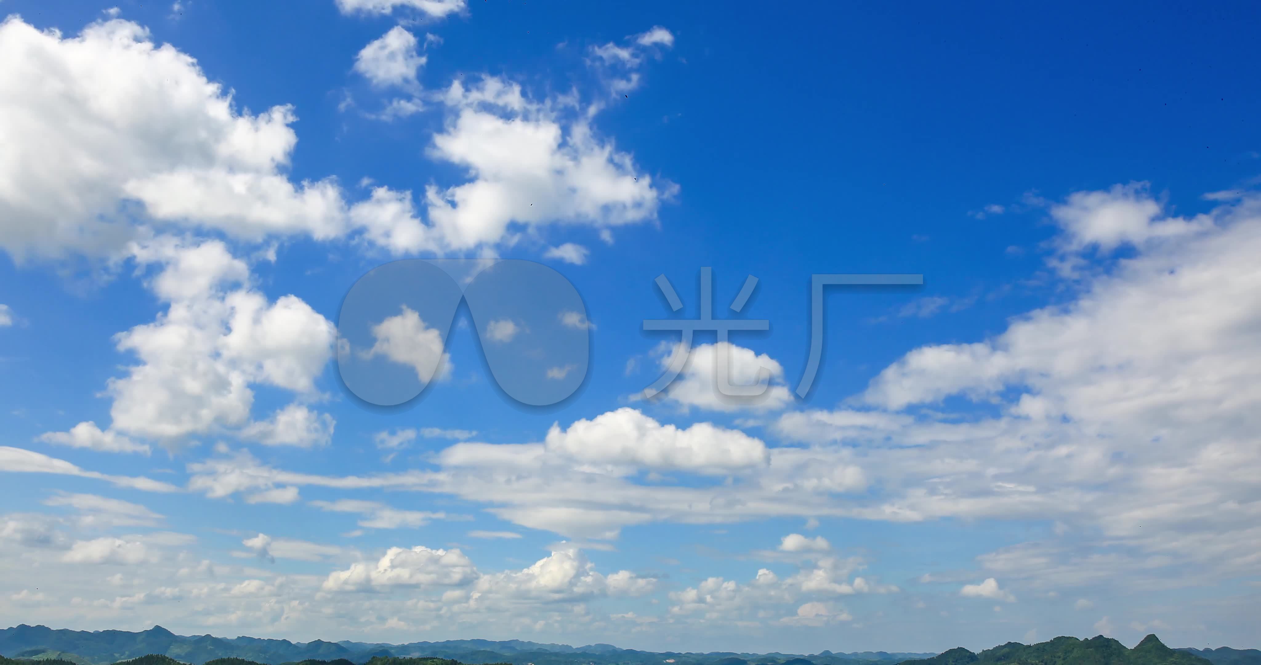 117秒超长实拍4k干净蓝天白云云朵_4096x2160_高清(:)