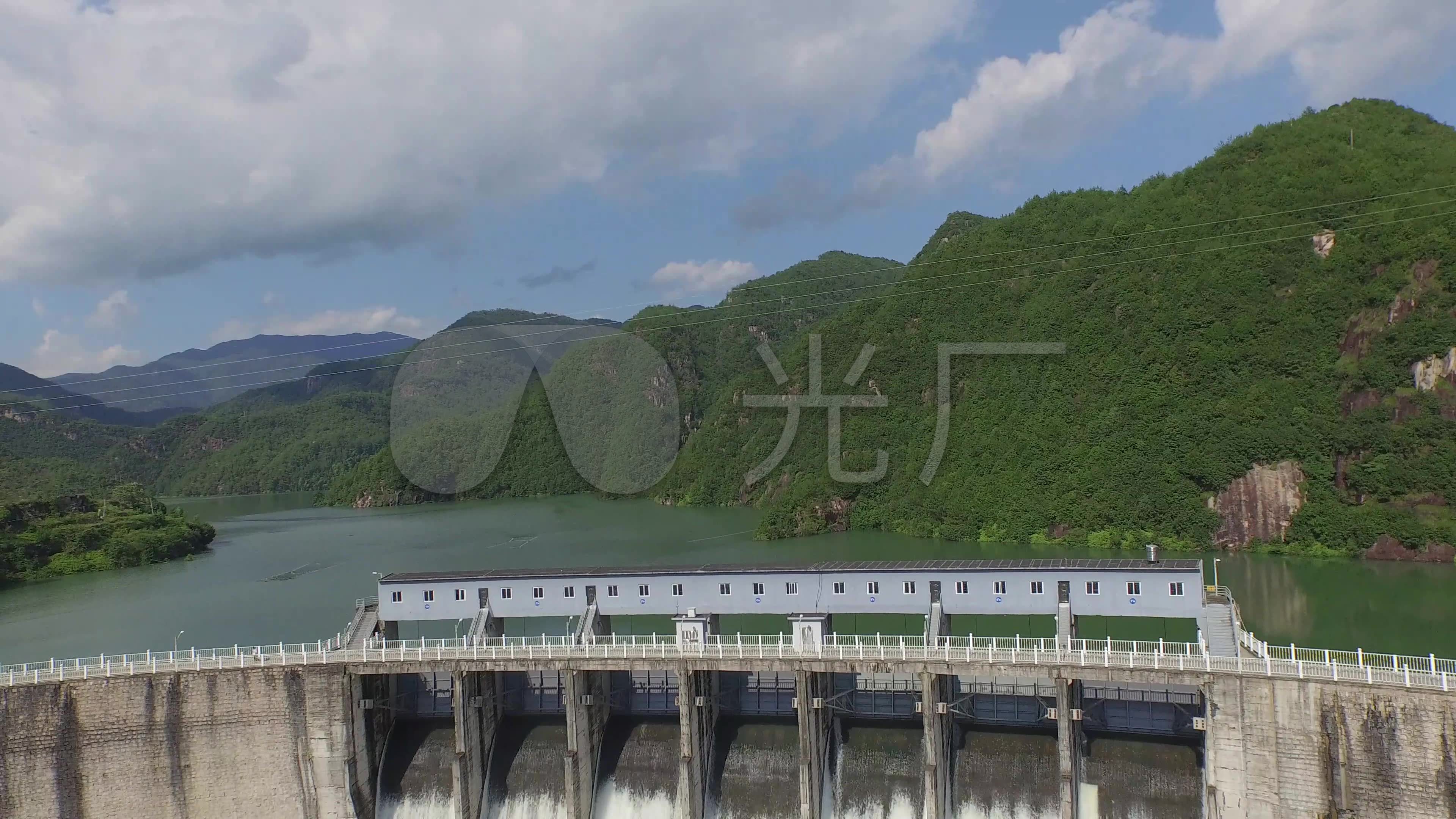 青田县金坑电站航拍视频水库自然_3840x2160_高清视频