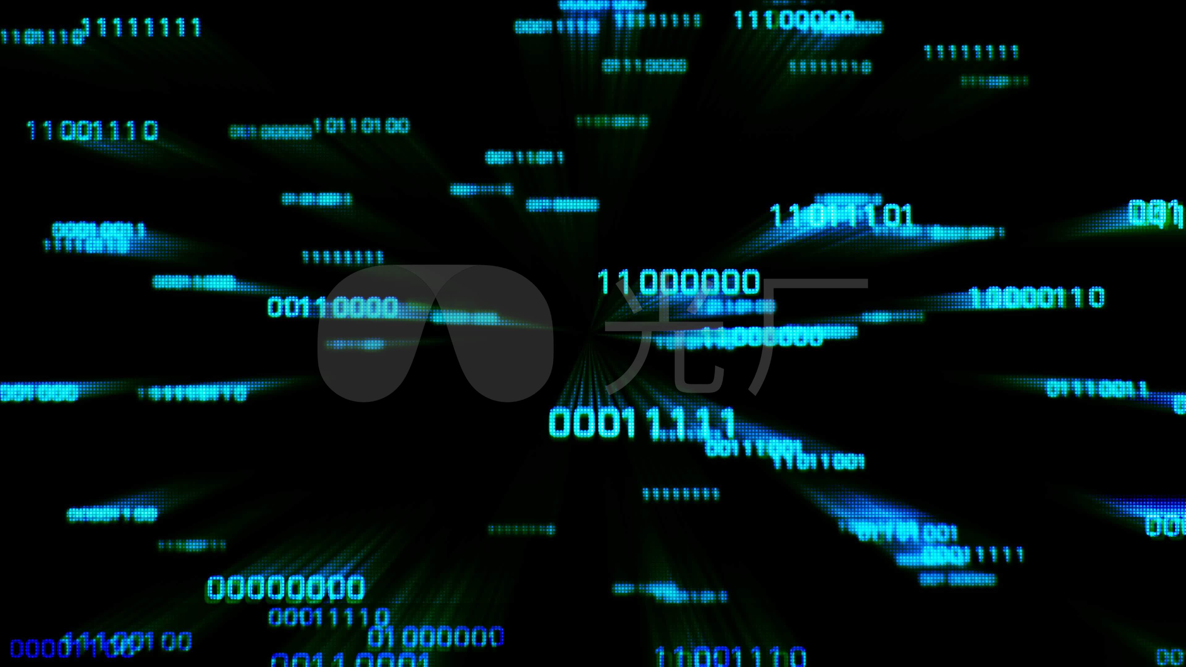 3d全息二进制滚动数据【4k】_3840x2160_高清视频素材下载(编号