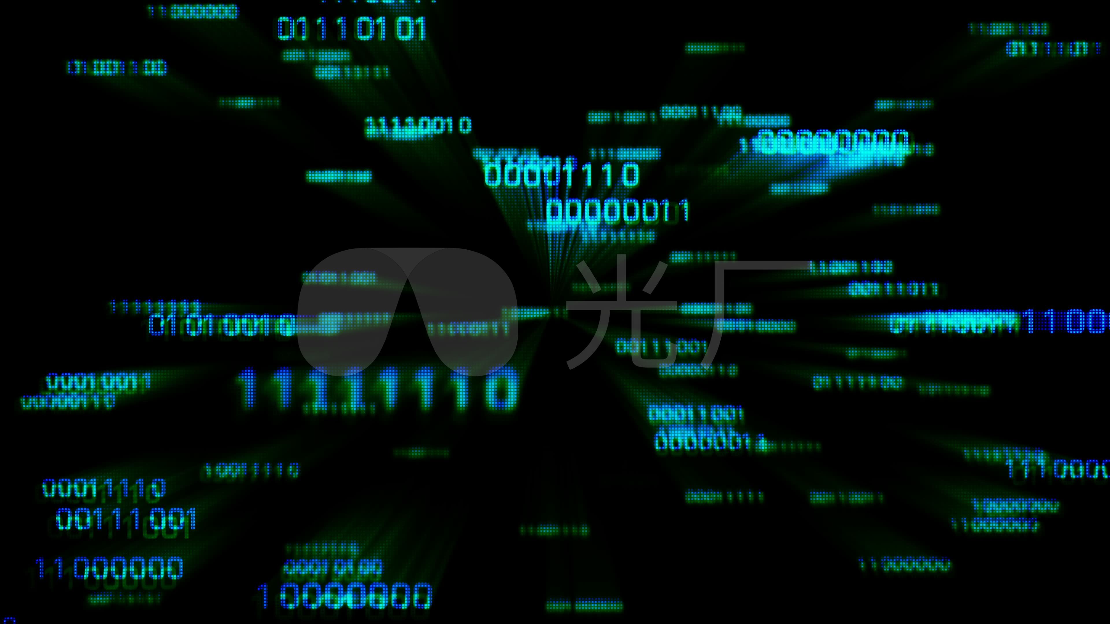 3d全息二进制滚动数据【4k】_3840x2160_高清视频素材下载(编号