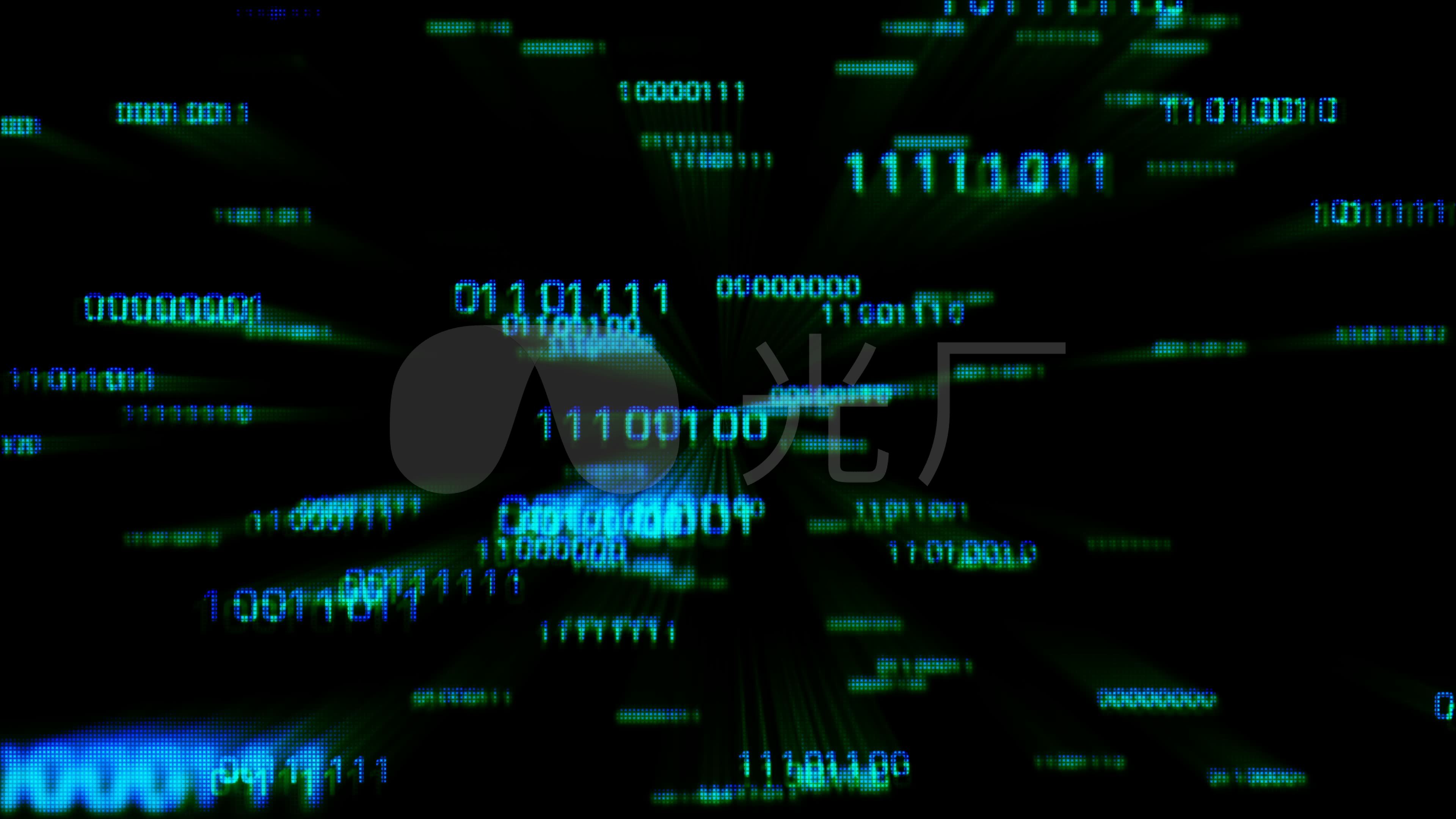 3d全息二进制滚动数据【4k】_3840x2160_高清视频素材下载(编号