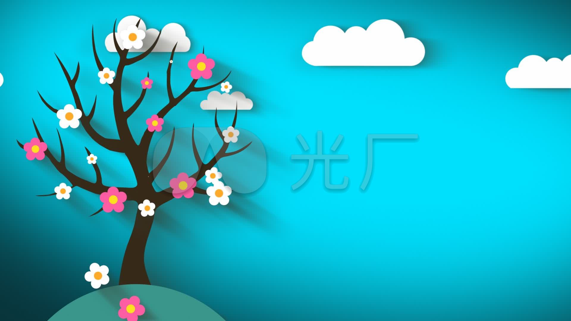 卡通背景图片1920x1080,背景图片1920x1080 鲜花掉落卡通背景_1920x1080_高清视频素材下载(编号