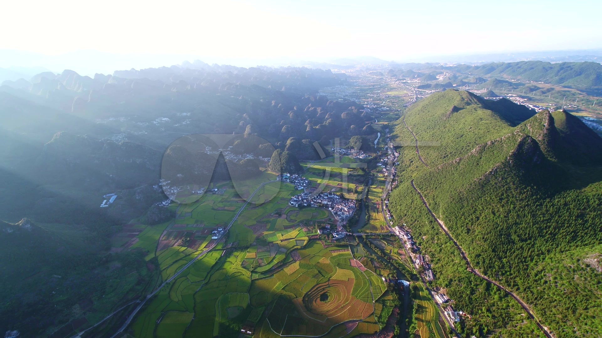贵州兴义万峰林景区10组2k延时航拍_1920x1080_高清视频素材下载(编号
