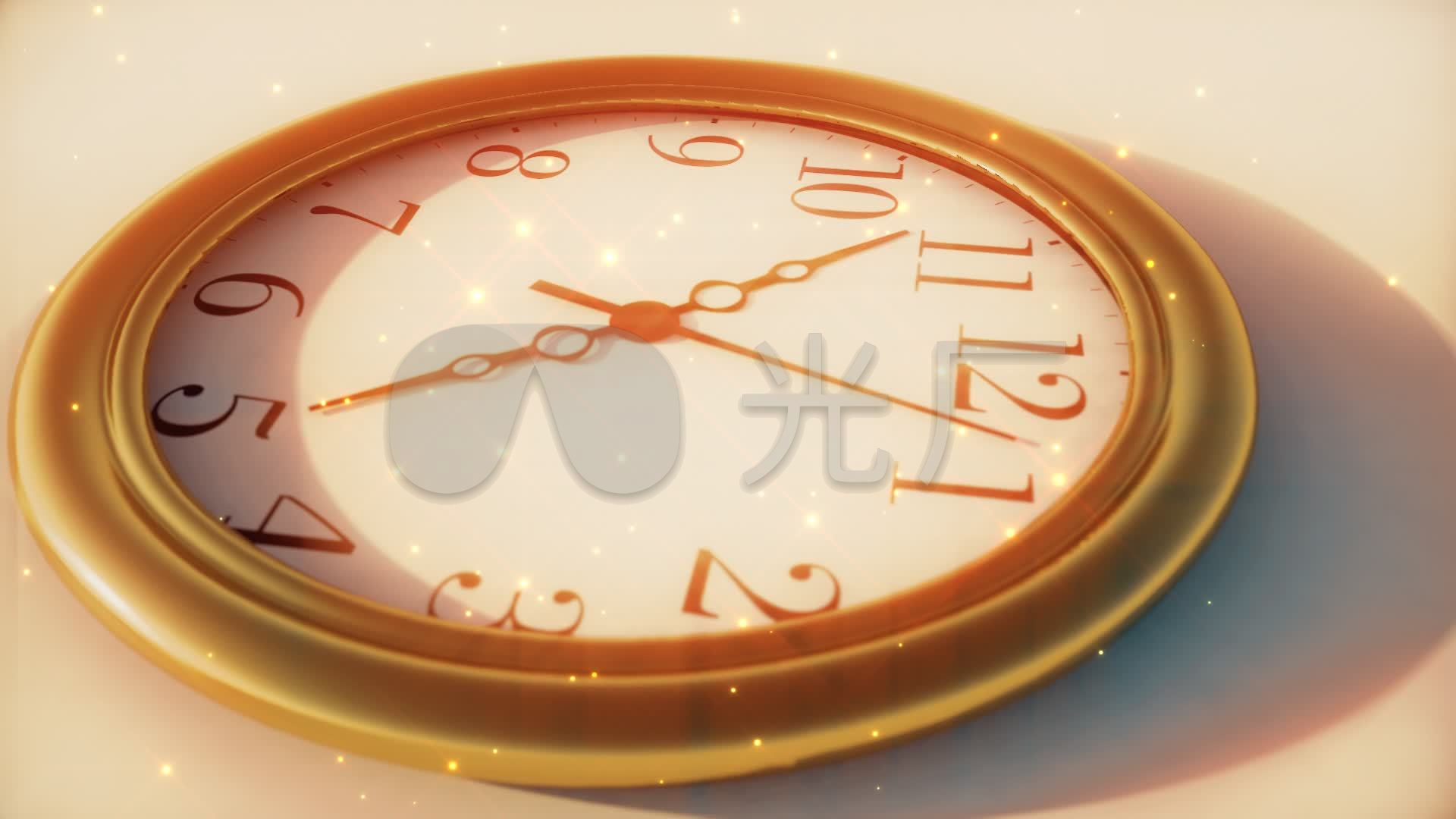 金色时钟时光转动的时钟时光流逝金_1920x1080_高清