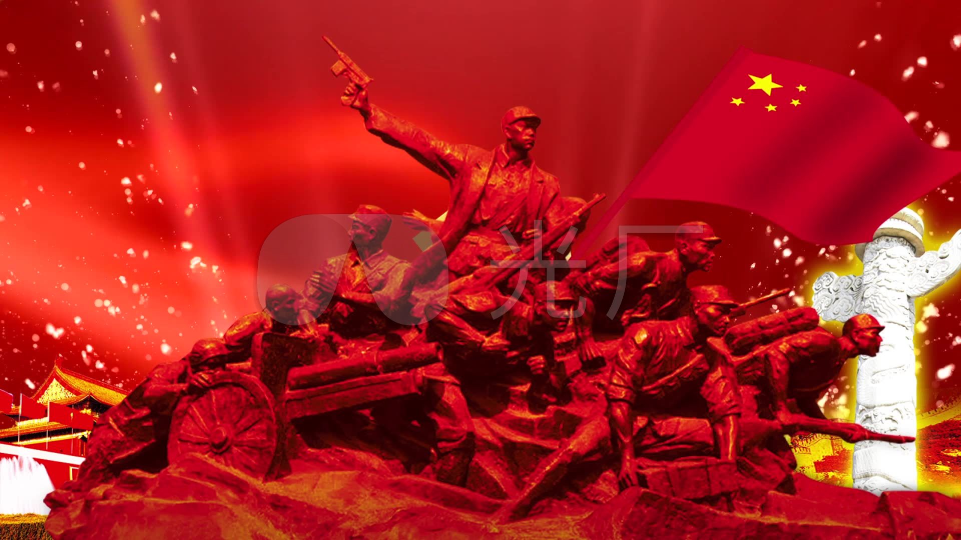 最新《我的祖国》韩红版革命历史现代红色背_1920x