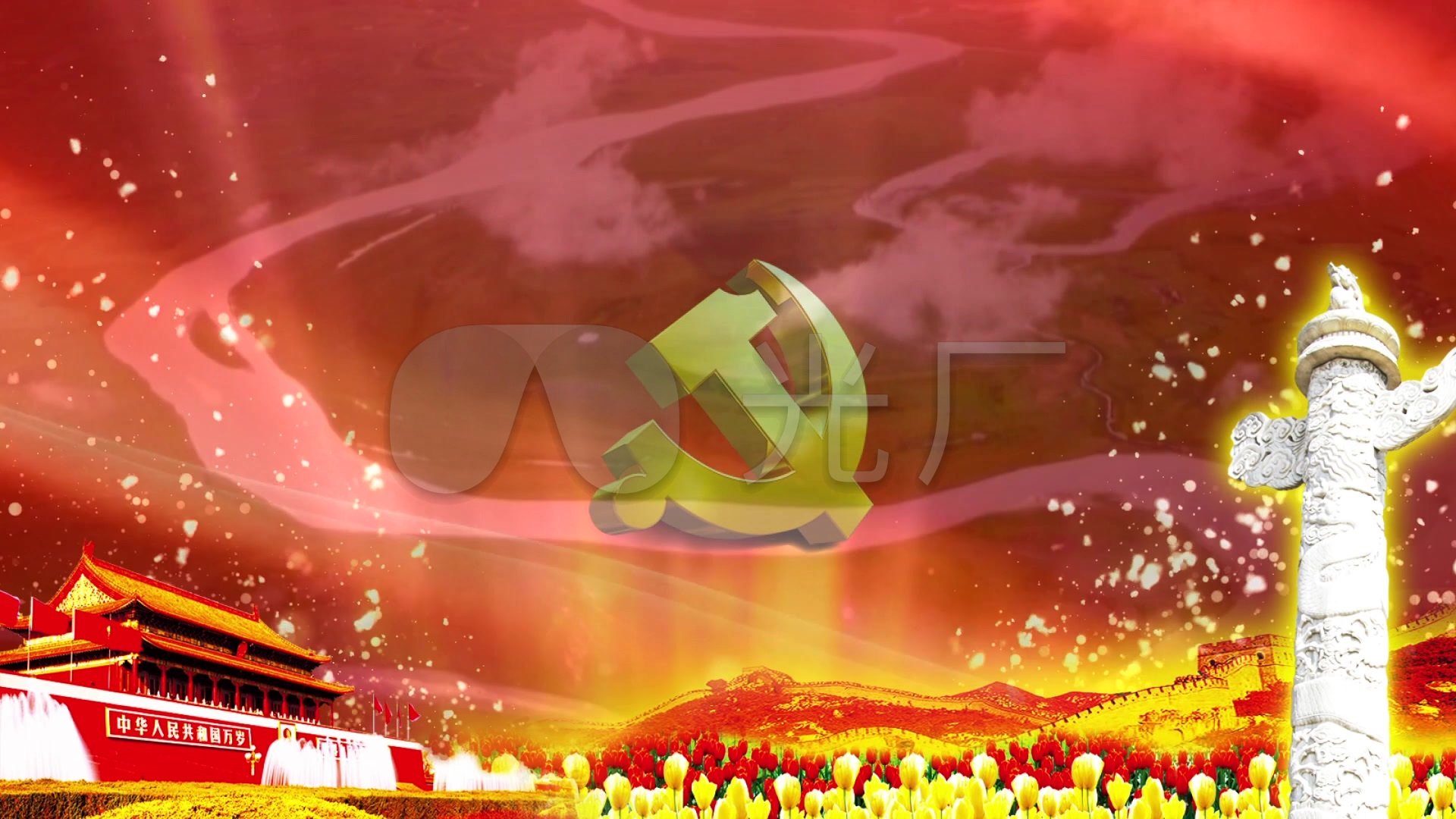 最新《我的祖国》韩红版革命历史现代红色背_