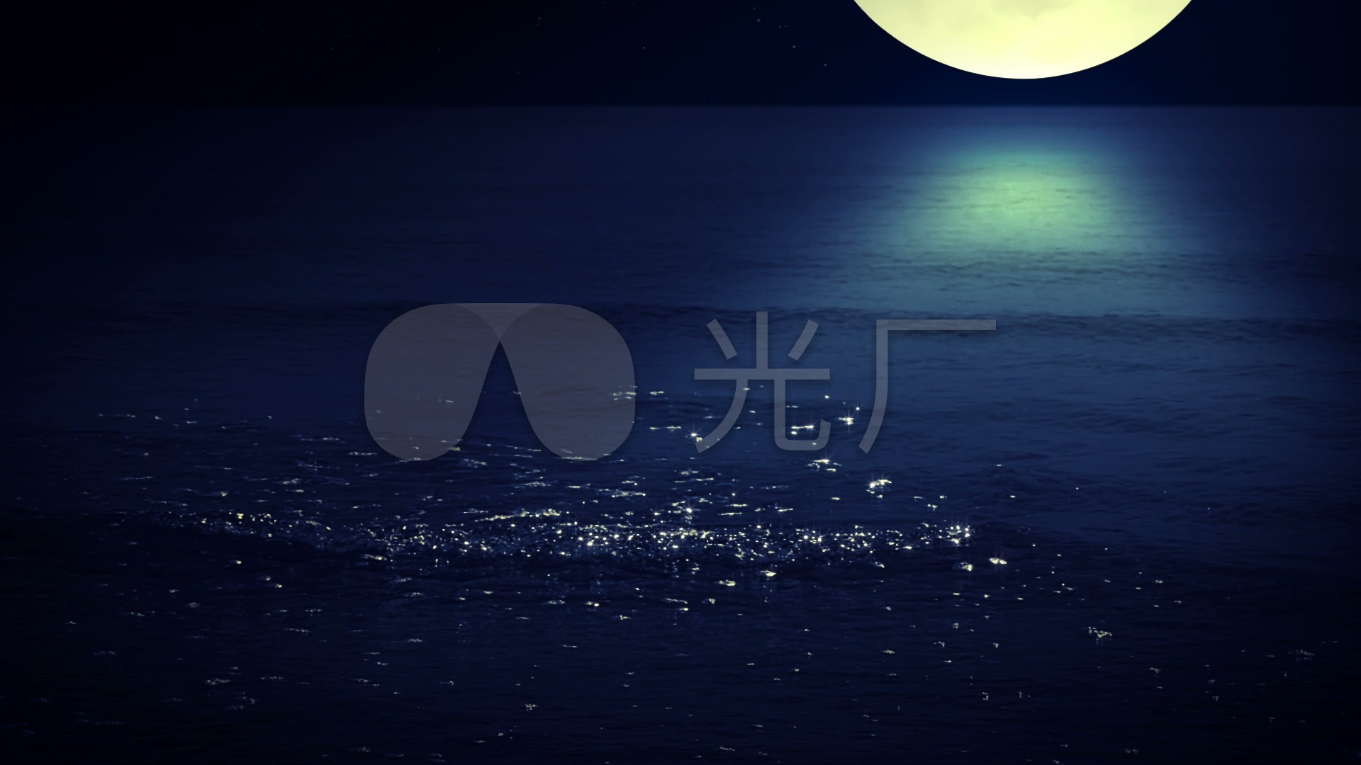 月球月亮升起朦胧的月光海上生明月圆_1920x1080_高清视频素材下载
