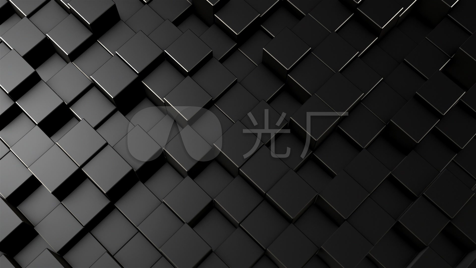 3d黑色方块运动背景