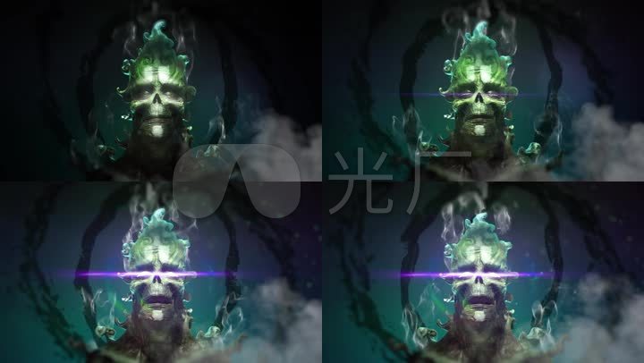 震撼妖灵魔法妖王片头效果鬼怪妖怪树精原画创意想象人头鬼头魔鬼阴森
