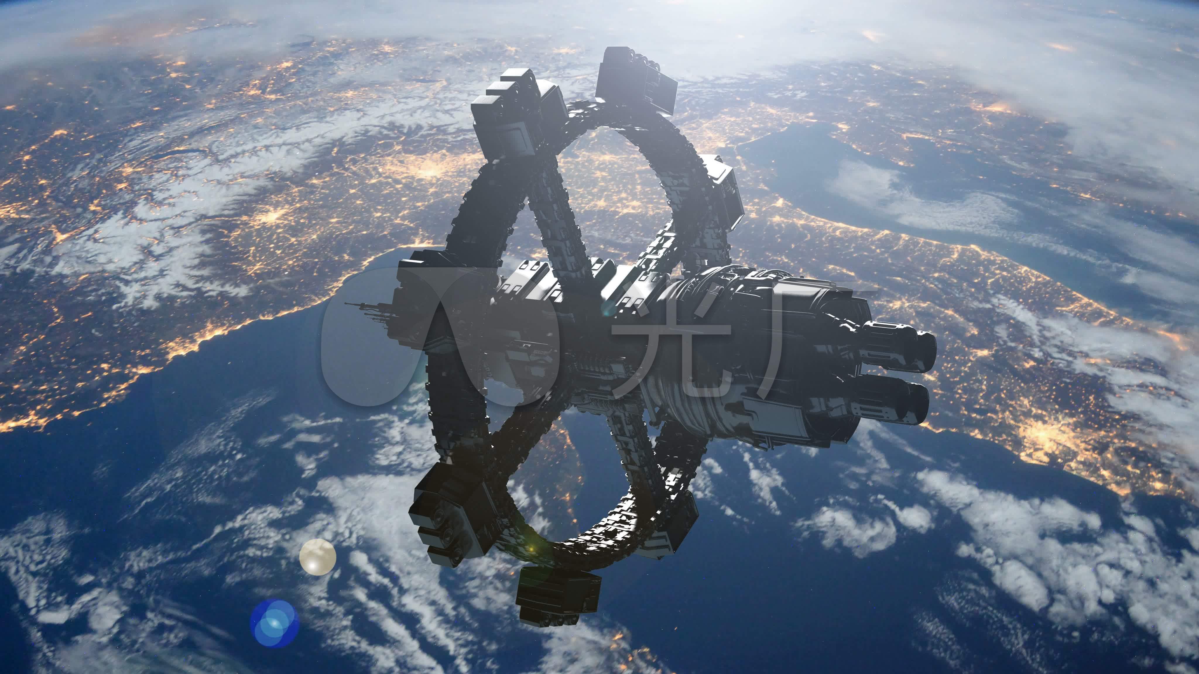国际空间站太空飞船宇宙宇航卫星_4096x2304_高清视频