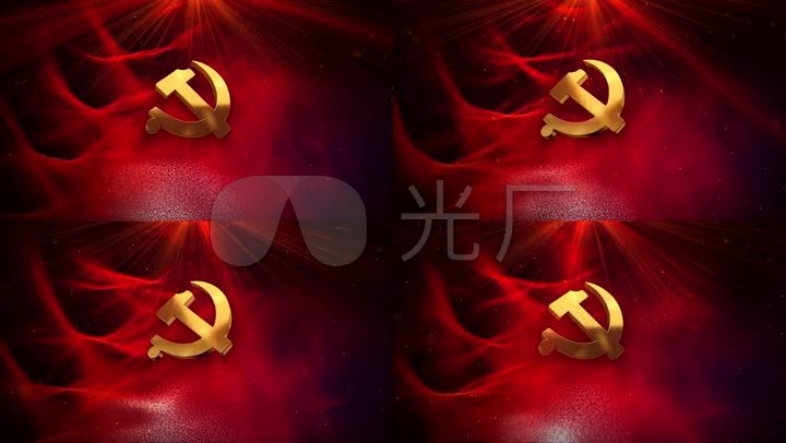 红色节日党徽背景