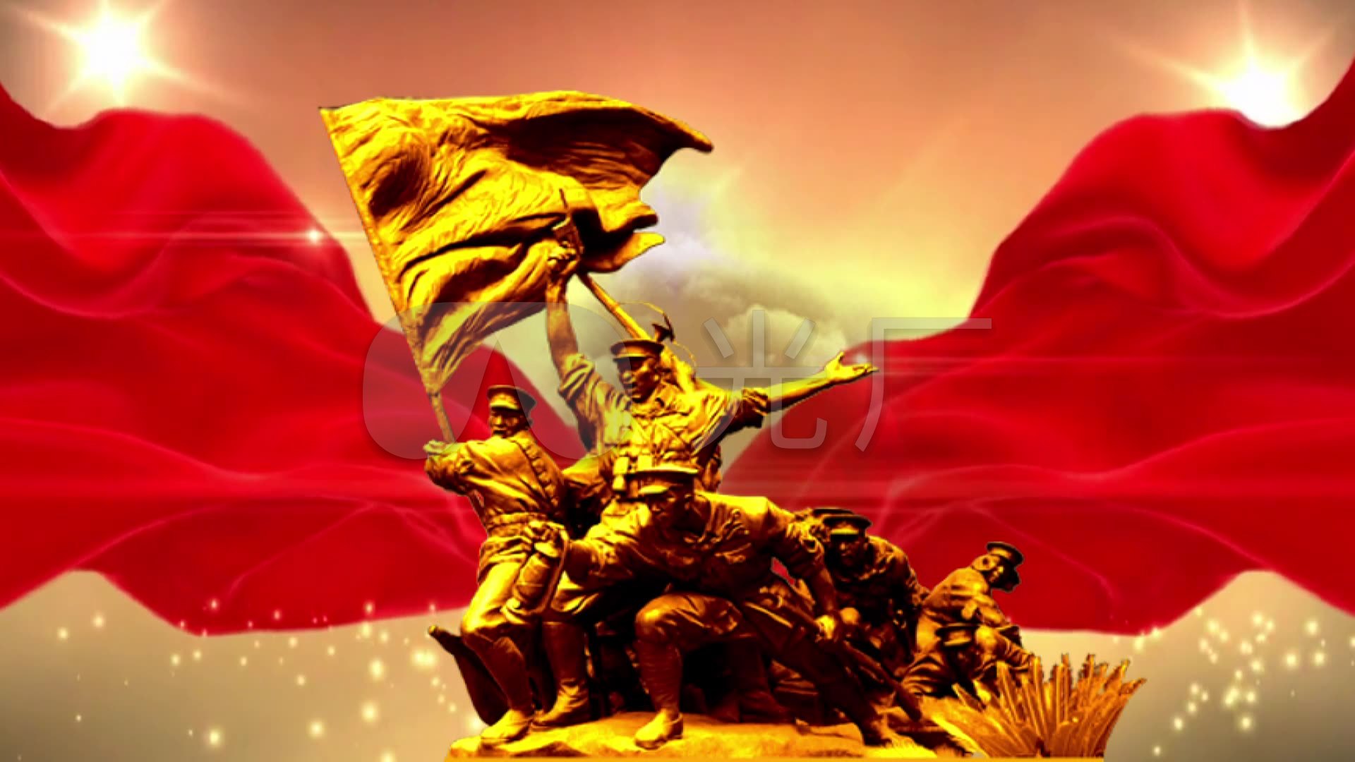 红色革命,党政通用,led背景_1920x1080_高清视频素材