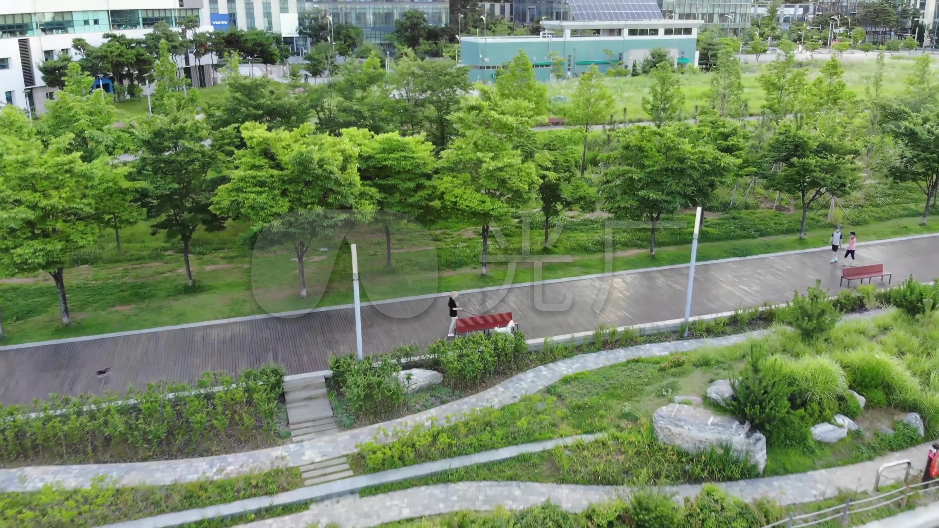 韩国仁川松岛新城现代化大都市建筑航拍4k