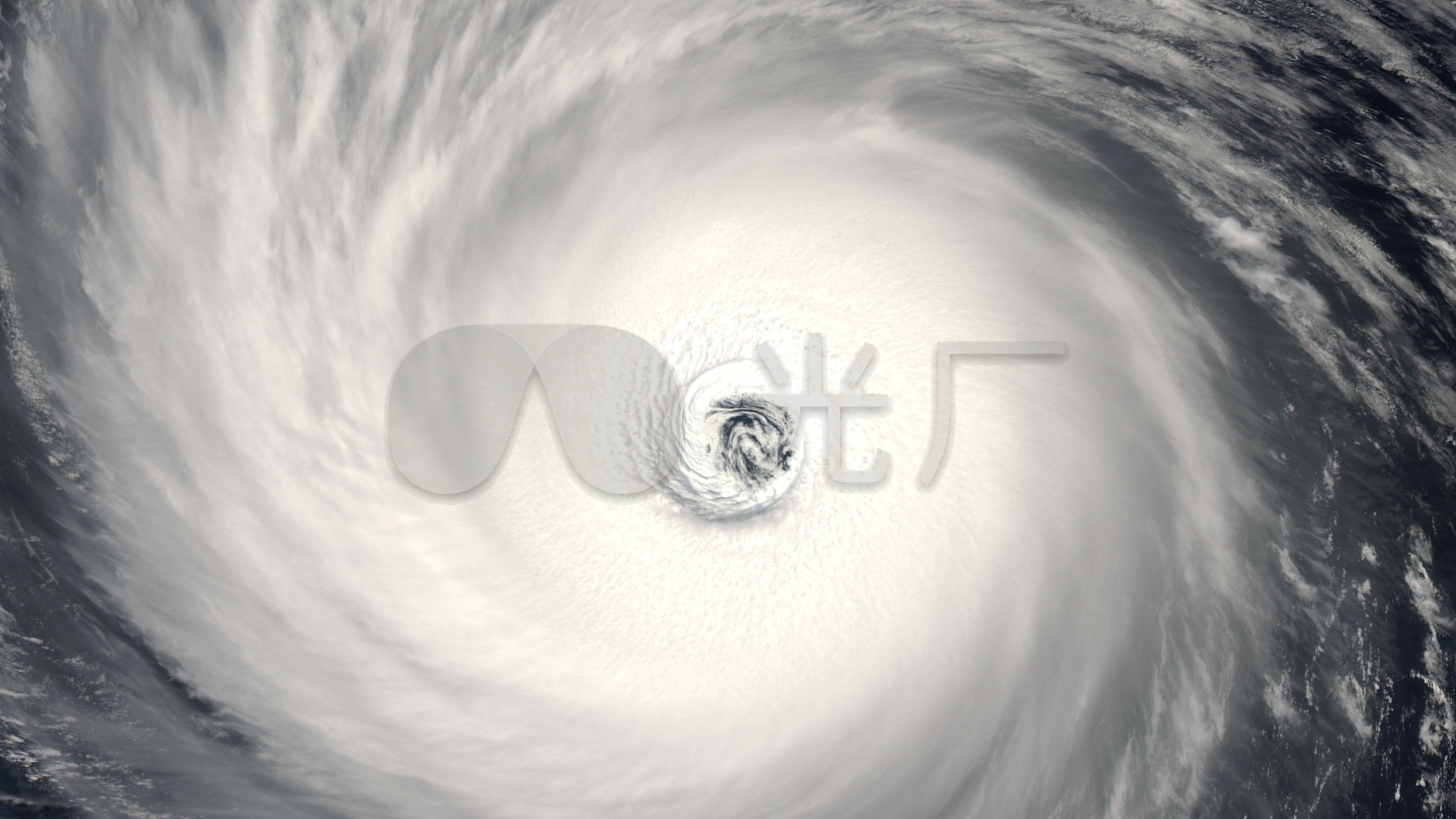 飓风形成云海旋风气象自然雨卫星_3840x2160_高清视频素材下载(编号